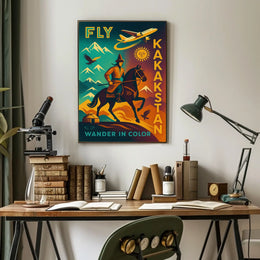 Wander In Color Explore Kazakhstan Poster