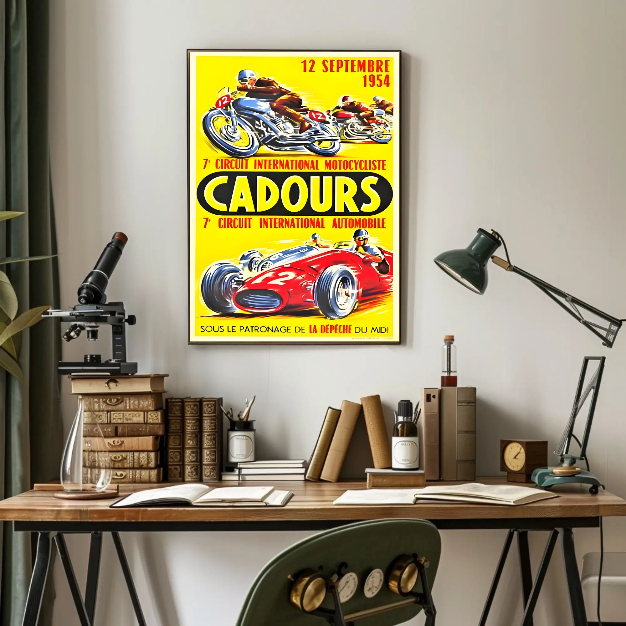 Cadours International Racing Event 1954 Poster