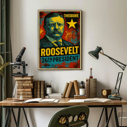 Theodore Roosevelt 26th President of the United States Graffiti Pop Art Poster
