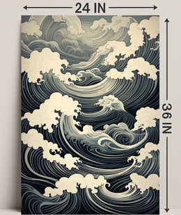 Oceanic Waves And Clouds Poster PosterGoat