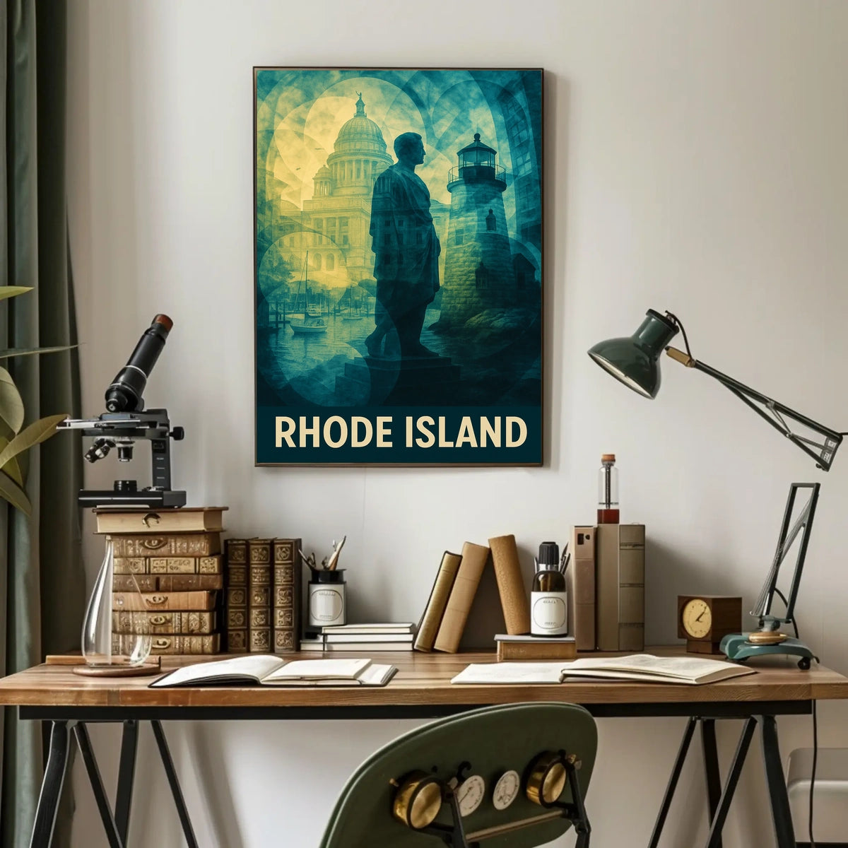 Rhode Island Landmarks Poster
