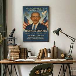Obama Presidency Commemorative Art Historical or Presidential Poster