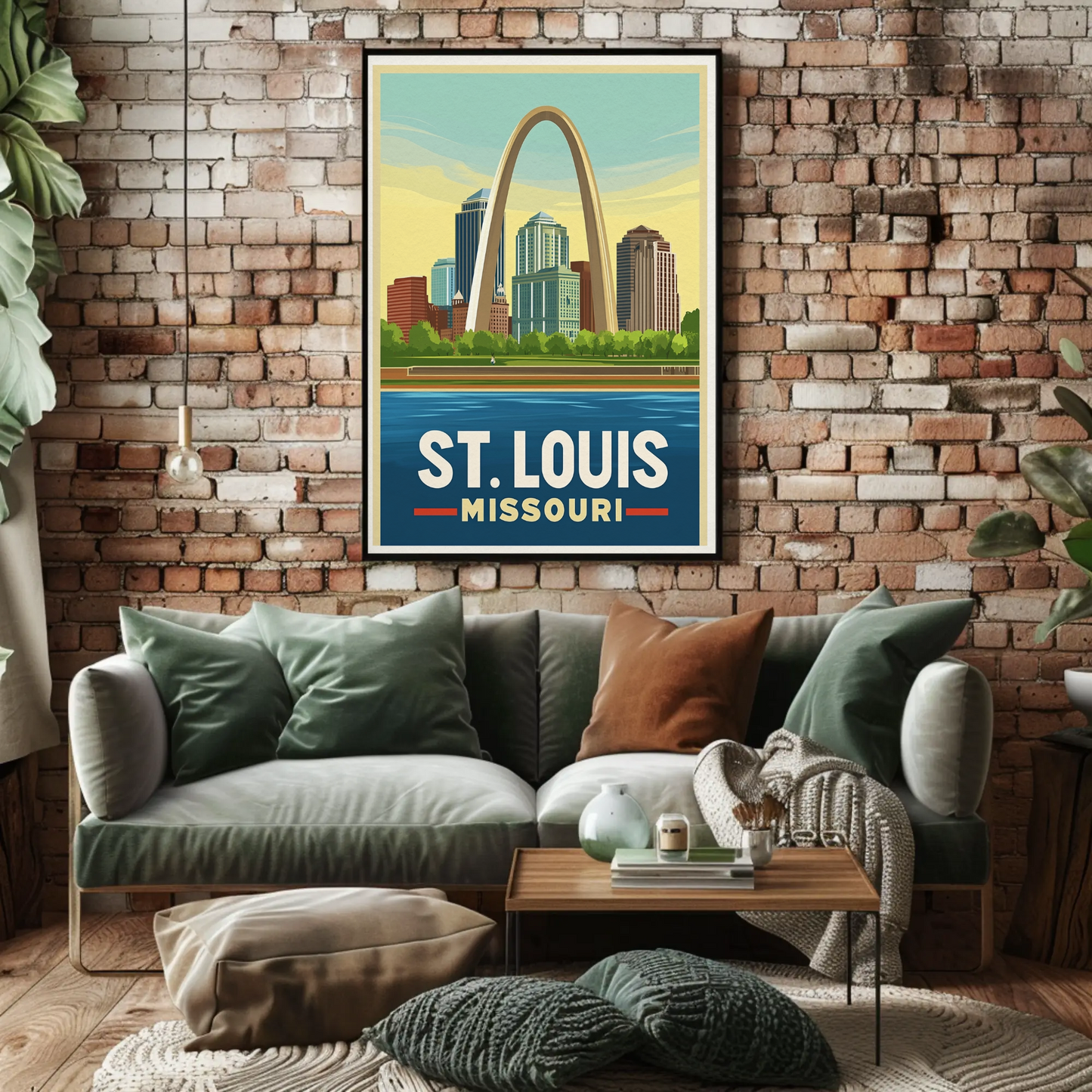 St. Louis Missouri Vintage Poster - Gateway Arch