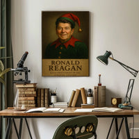 Ronald Reagan Elf Costume Historical Presidential Poster