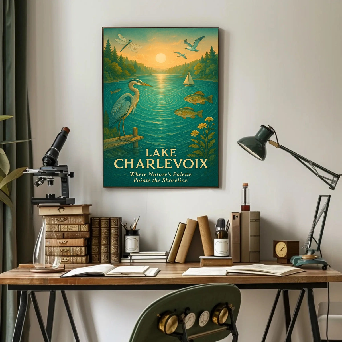 Lake Charlevoix Scenic Beauty Wall Art Travel Poster