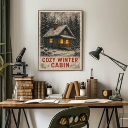 Cozy Winter Cabin Poster