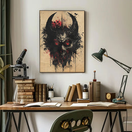 The Fiery Gaze Art Poster for Home Decor and Aesthetic Room Design PosterGoat