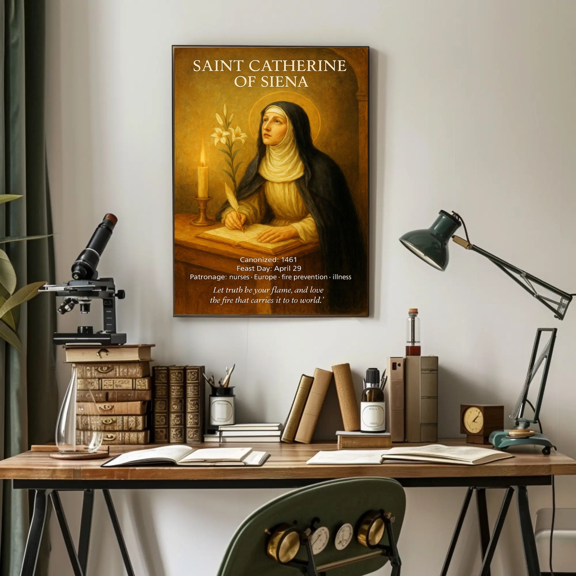 Saint Catherine of Siena Poster PosterGoat