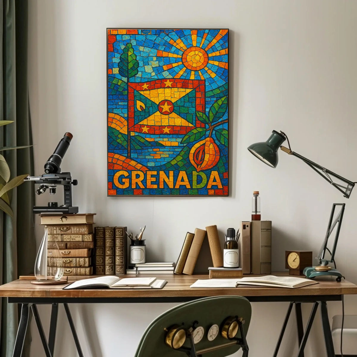 Vibrant Grenada Mosaic Poster