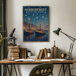 Harborfrost In Portland, Maine Poster