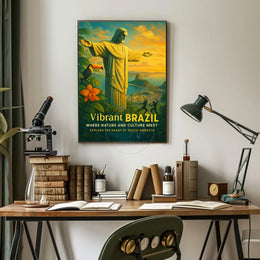 Brazilian Sunset Harmony: Travel Poster
