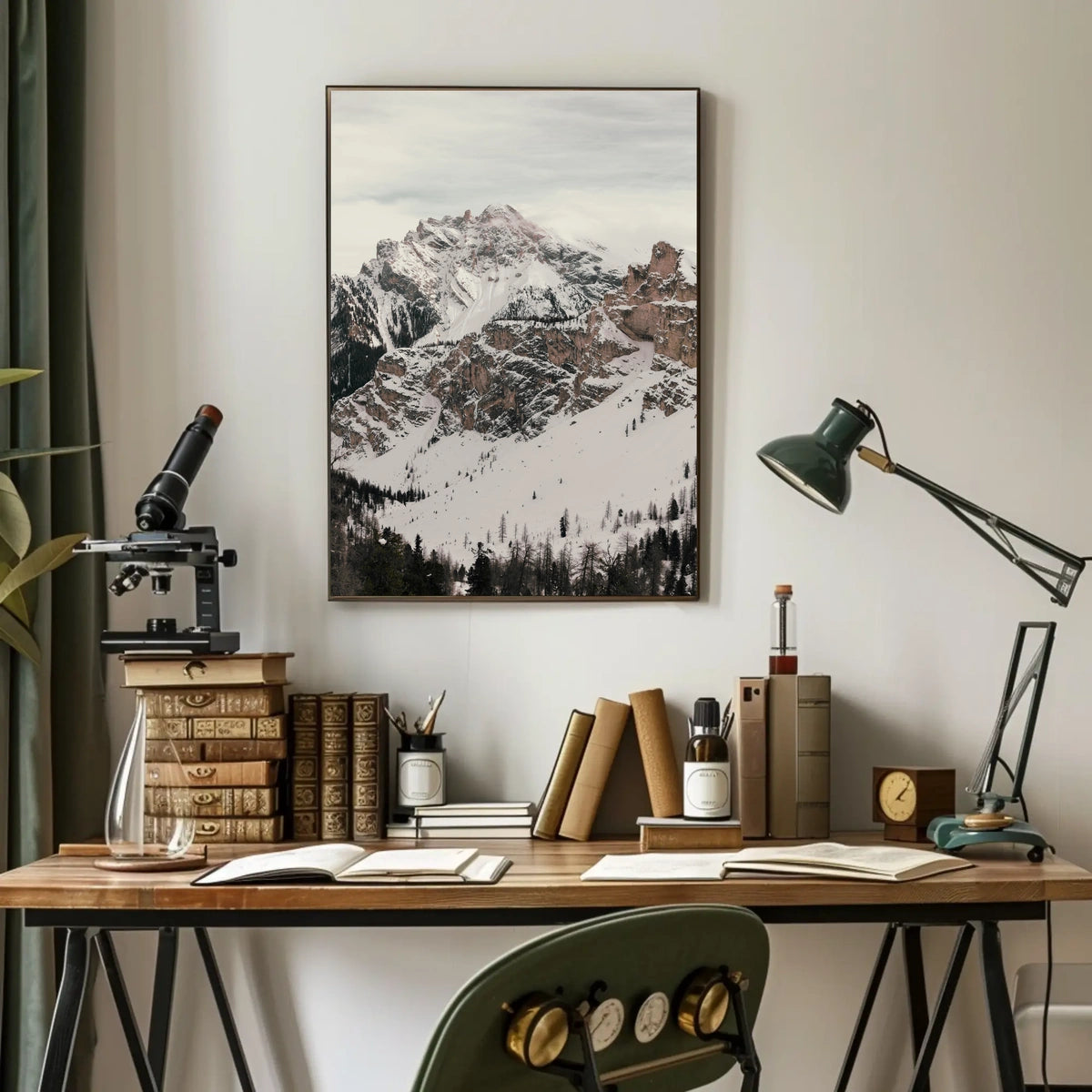 Winter Majesty: Snowy Mountain Landscape National Park Poster