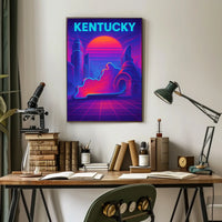 Kentucky A Neon Dreamscape Poster