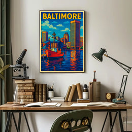 Baltimore Harbor Skyline Poster