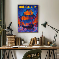 Québec City Winter Scene Poster