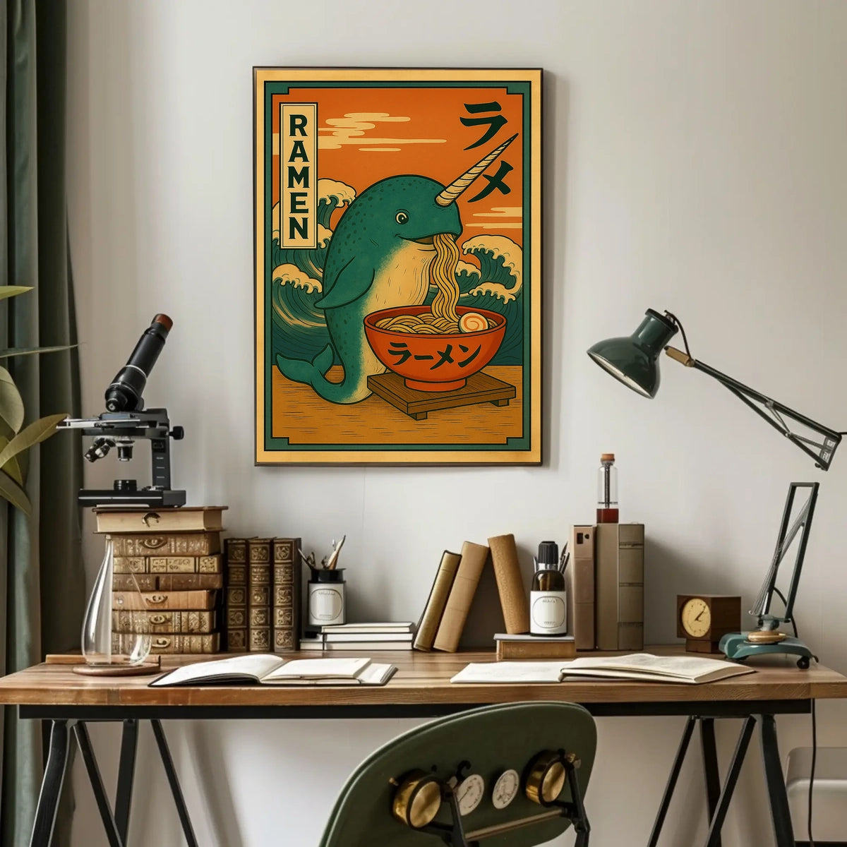 Narwhal Ramen Delight Poster