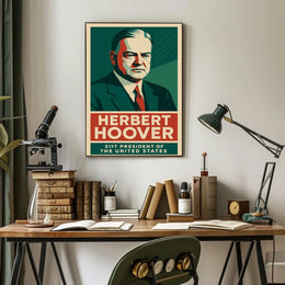 Hoover Thirty First President Art Deco Collectors Poster