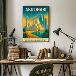 Abu Dhabi Skyline Art Print: Urban or Cityscape Poster