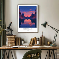 Versailles Sunset: Artistic Palace in Cultural or Heritage Poster