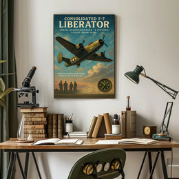 Consolidated F-7 Liberator Vintage Aviation Poster