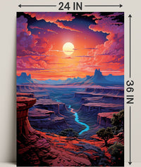 Canyon Sunset Serenity Poster PosterGoat