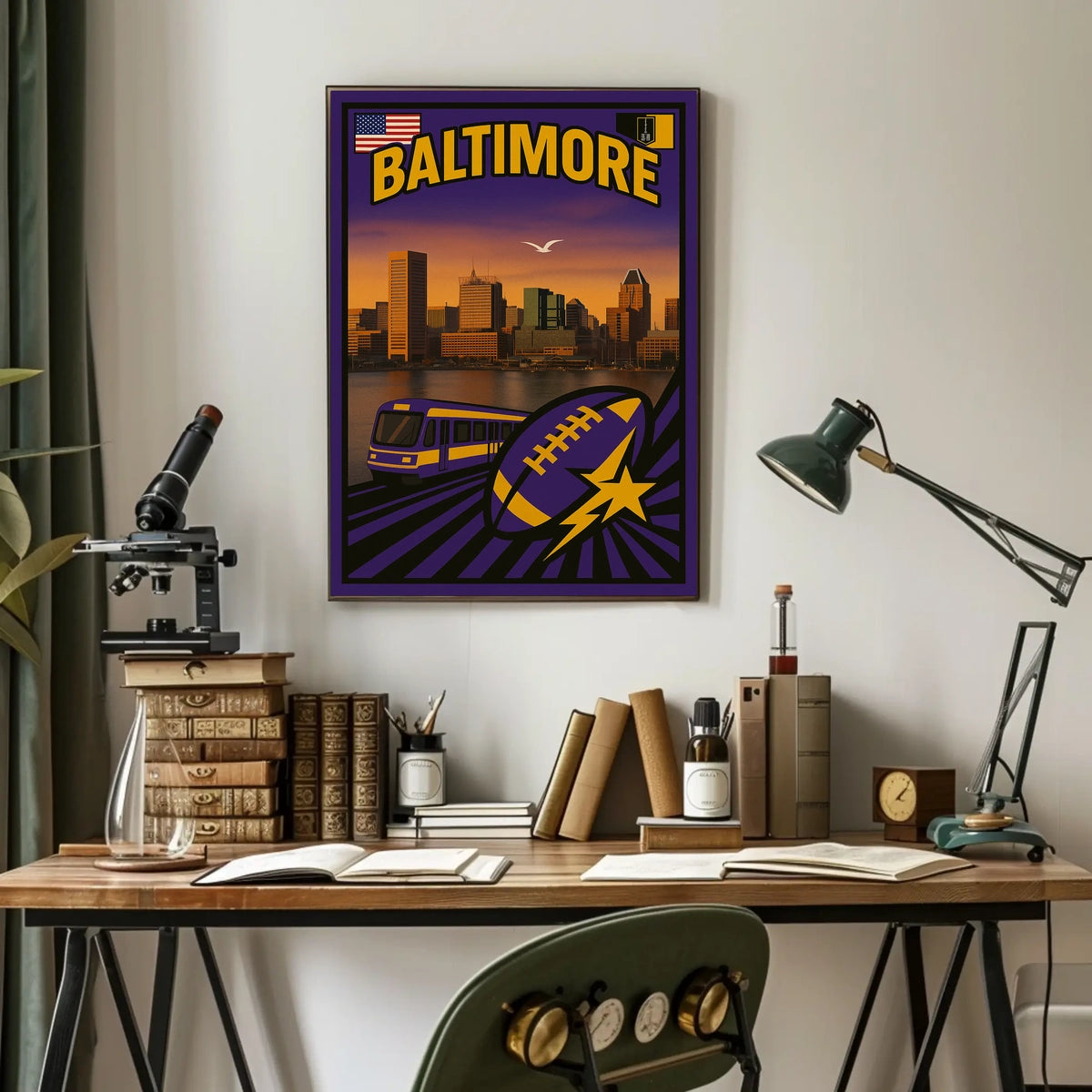 Baltimore Cityscape Poster