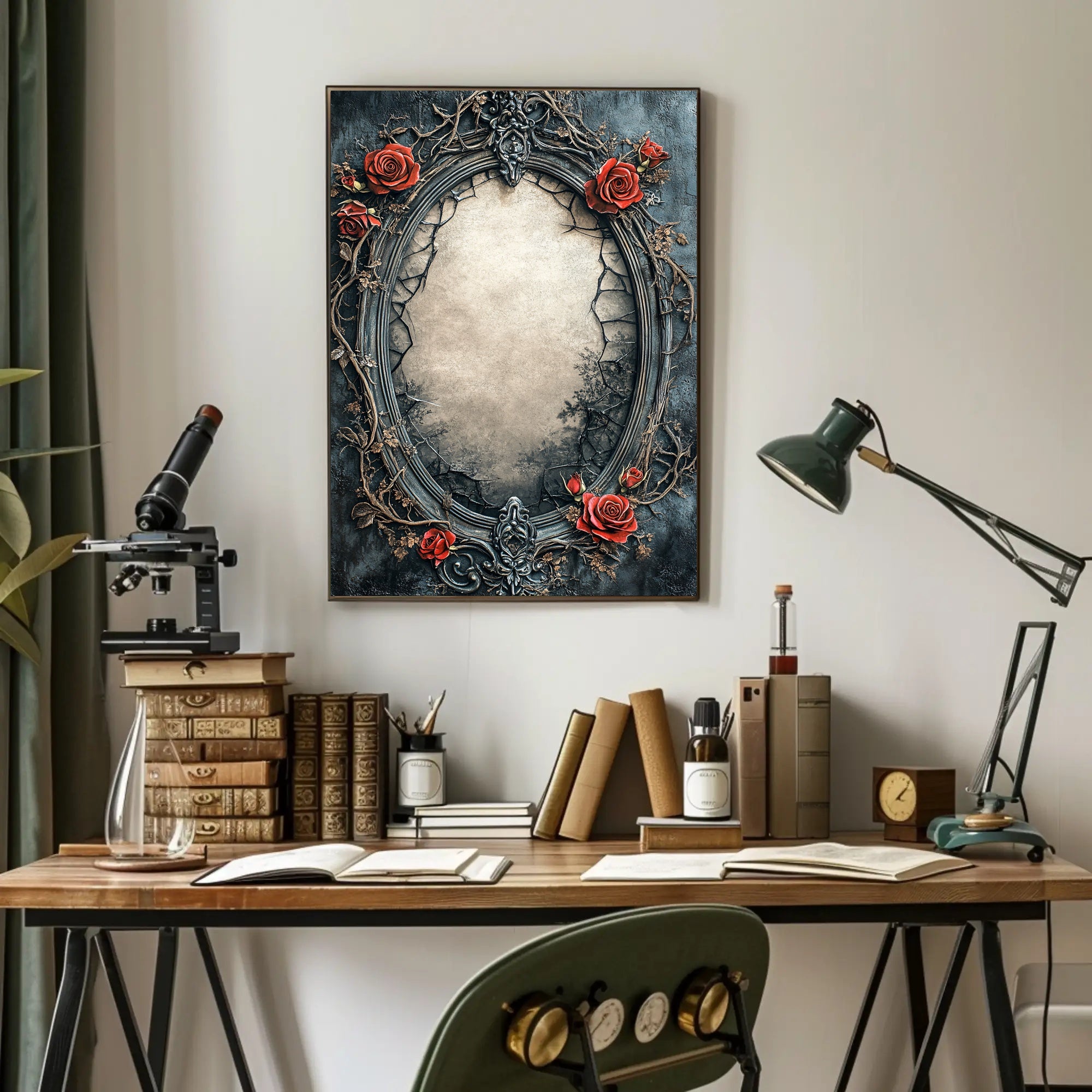 Ornate Floral Frame Poster