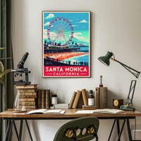 Santa Monica Beach Vibes Poster