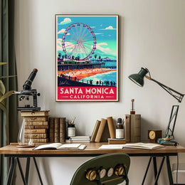 Santa Monica Beach Vibes Poster