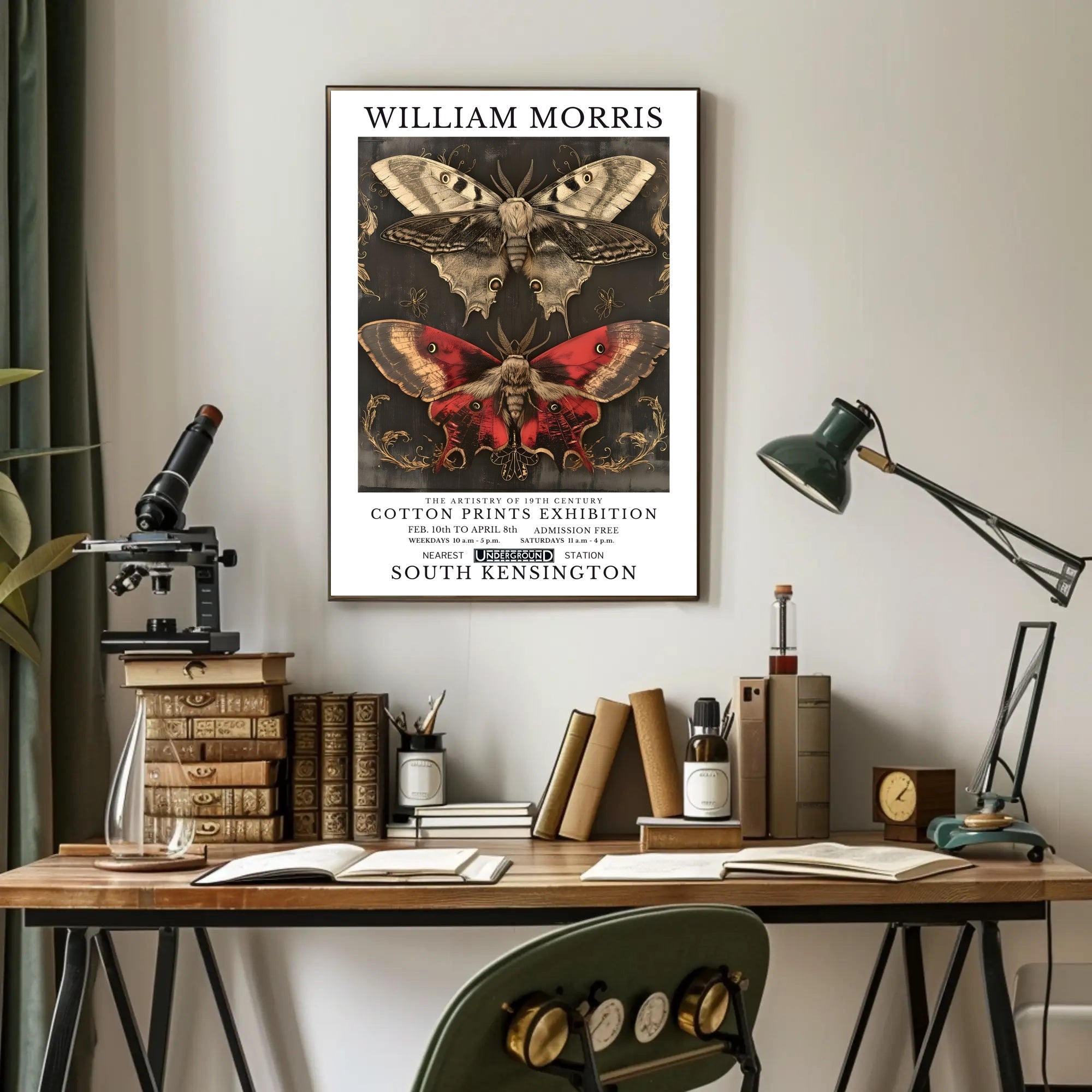William Morris Exhibition: Detailed Artistic Poster
