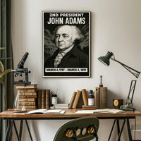John Adams Presidential Heritage Vintage Colonial Era Scenic Wall Art Print Poster