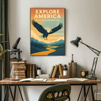Explore America Discover The Land Of Poster