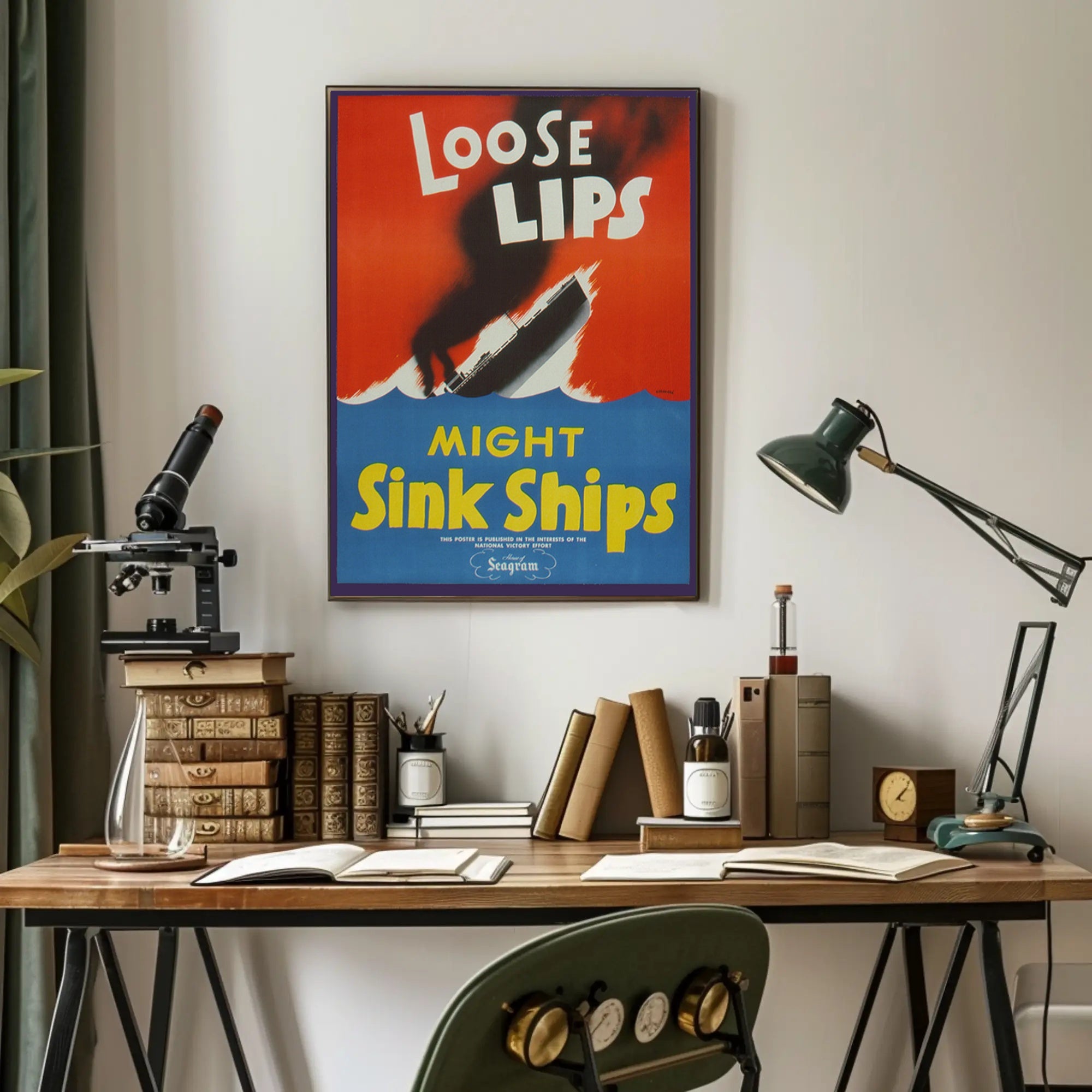 Loose Lips Might Sink Ships Poster PosterGoat