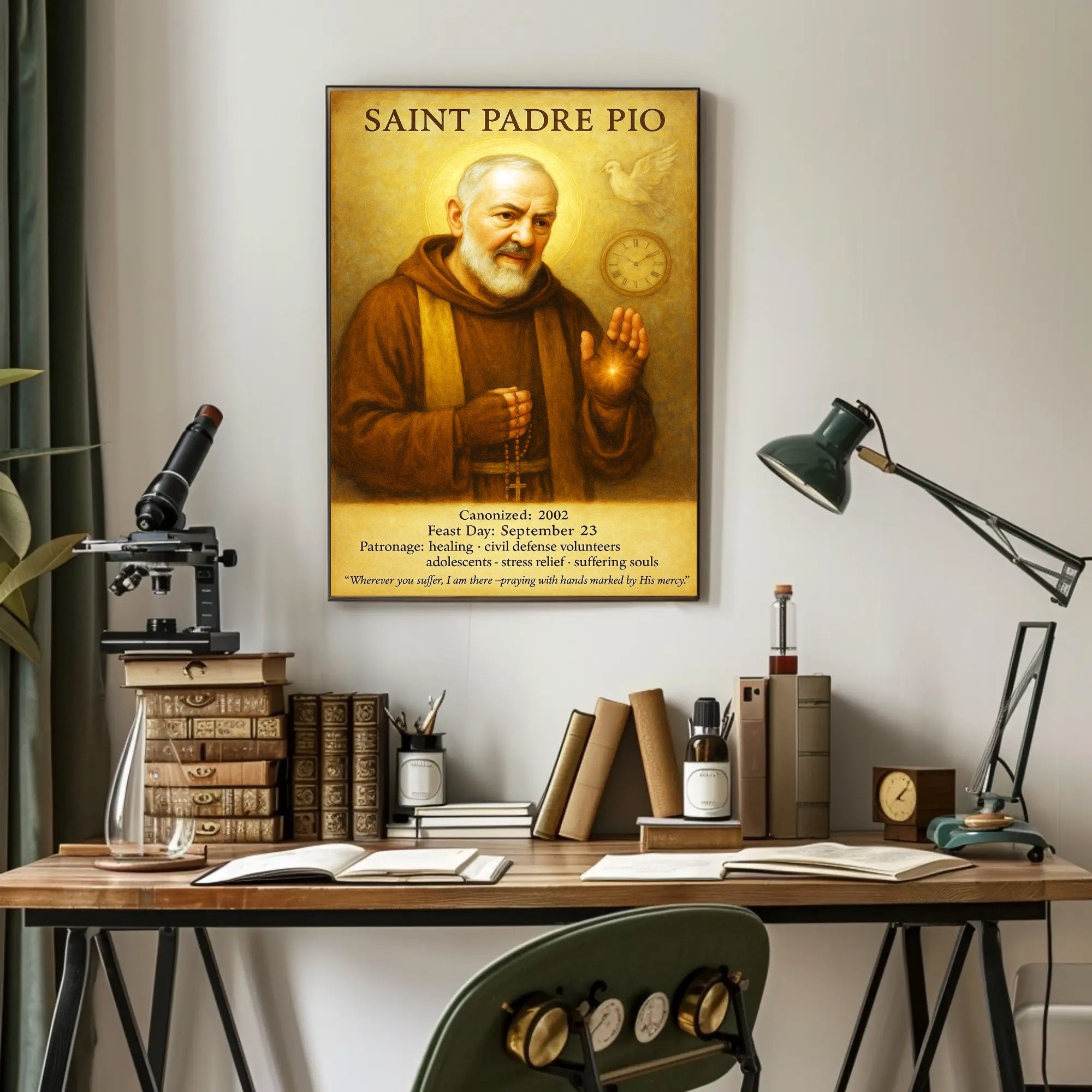 Saint Padre Pio Poster PosterGoat