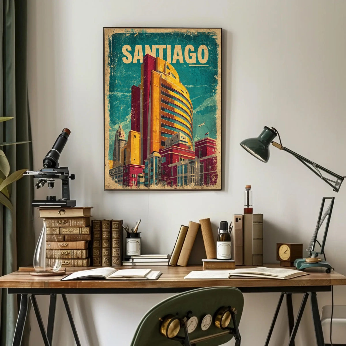 Santiago Cityscape Poster