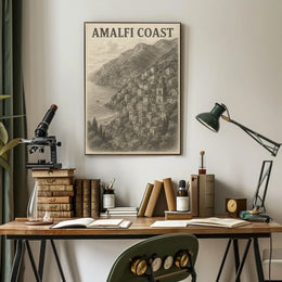 Amalfi Coast Poster Wall Art Print Travel Decor Room