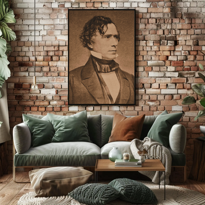 Franklin Pierce 14th President Sepia Photo