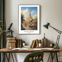 Bangkok Wat Arun Scenic Travel Poster PosterGoat