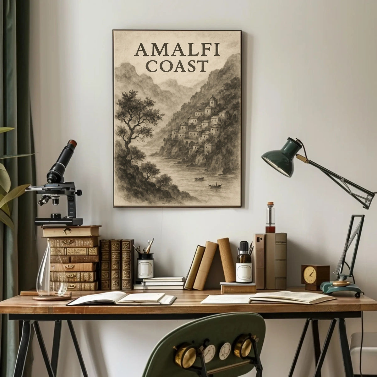 Amalfi Coast Poster 18x24 Wall Art Coastal Italy Decor