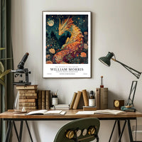 Artistic Dragon and Roses: 19th Century Heritage Poster