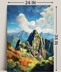 Geometric Beauty Of Machu Picchu Poster