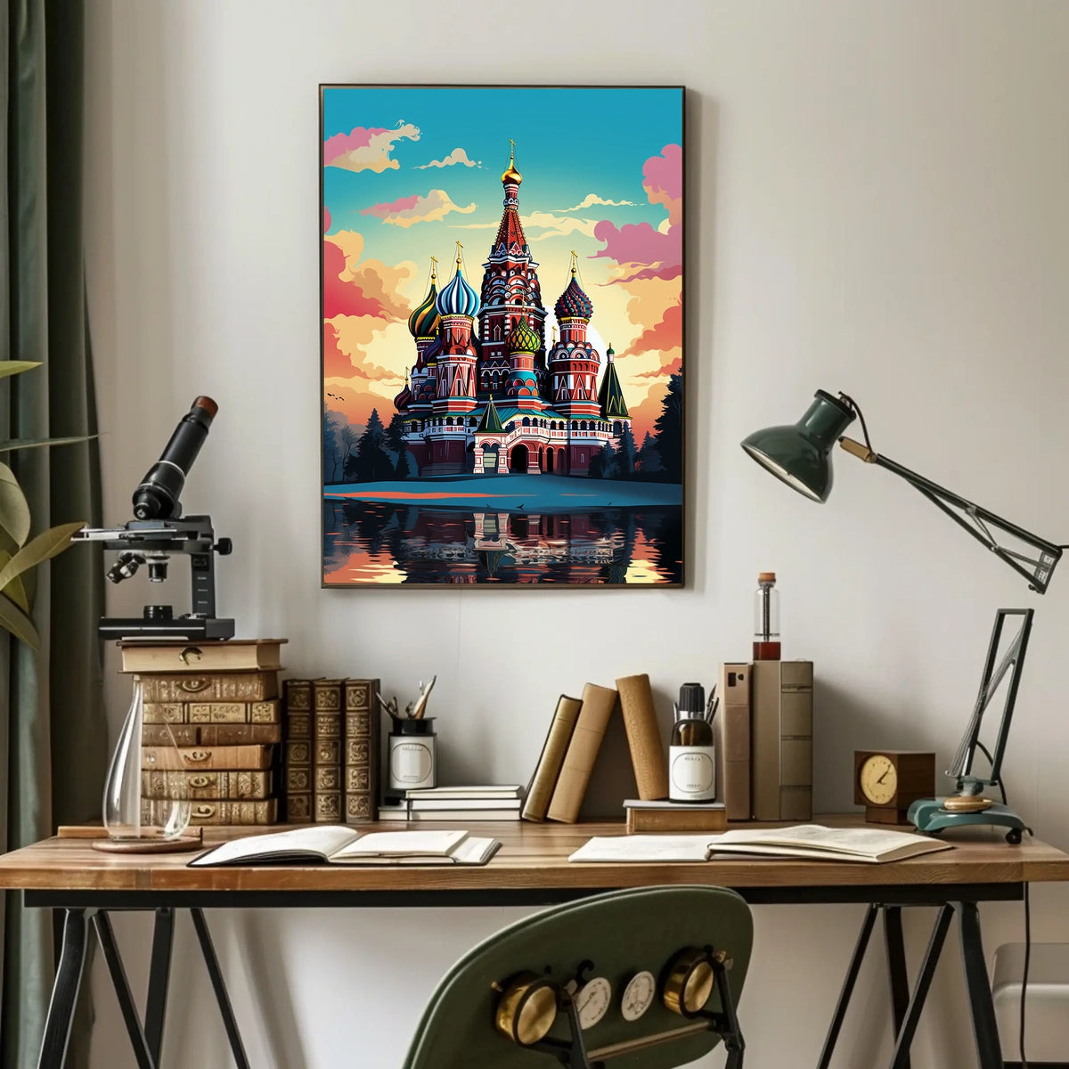 St. Basil's Cathedral Whimsical Cultural Heritage Poster