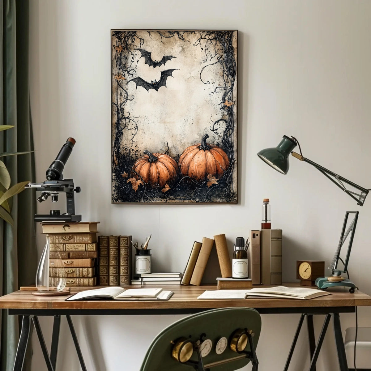 Halloween Vibe: Spooky Autumn Night Artistics Poster