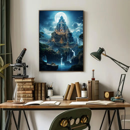 Enchanted Mountain Citadel Poster