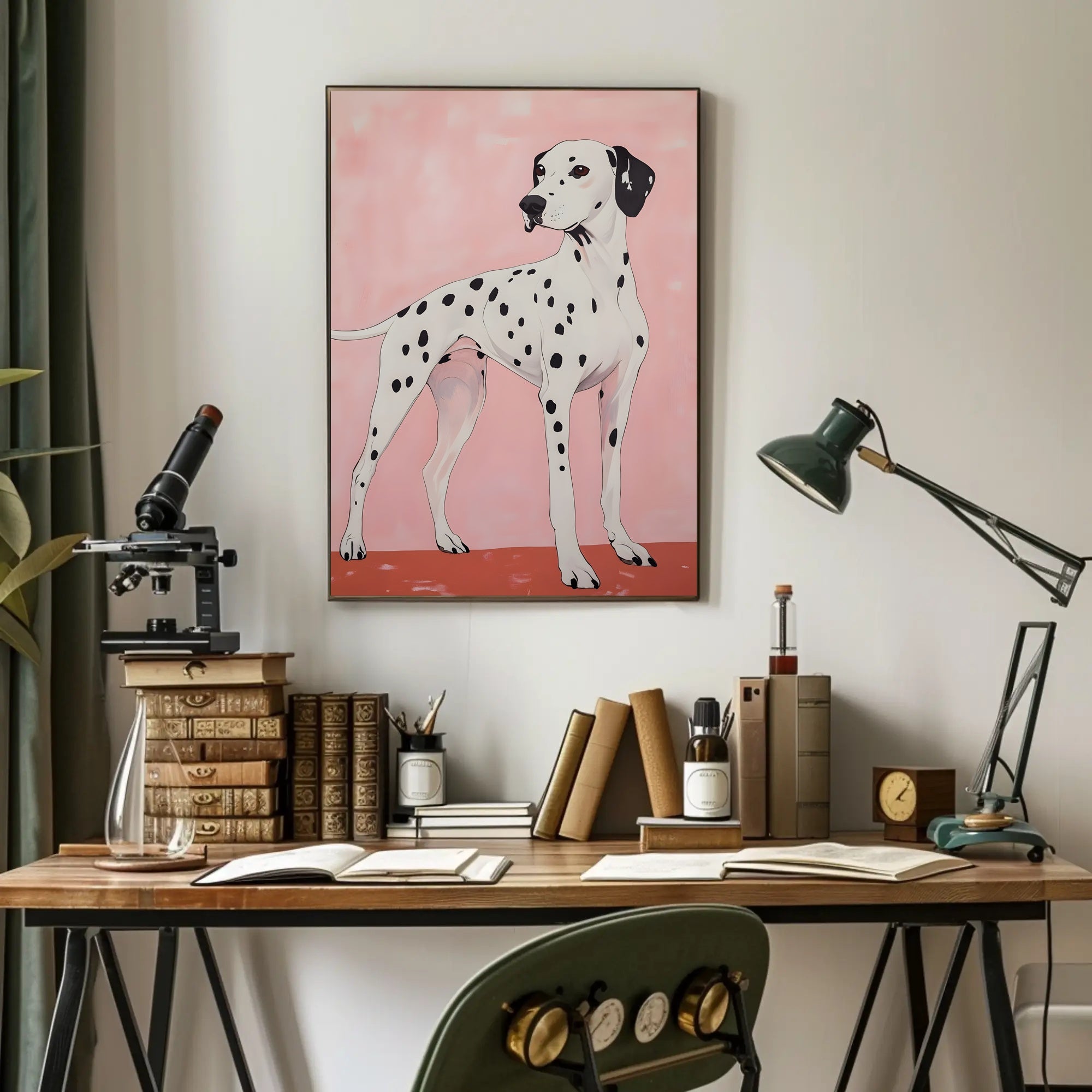 Dalmatian Portrait Poster Modern Minimalist Wall Art