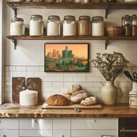 Urban Wanderlust Detroit Skyline Photography Realism Poster