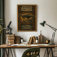B-2 Spirit and Tomahawk Steampunk Military Recruitment Poster PosterGoat