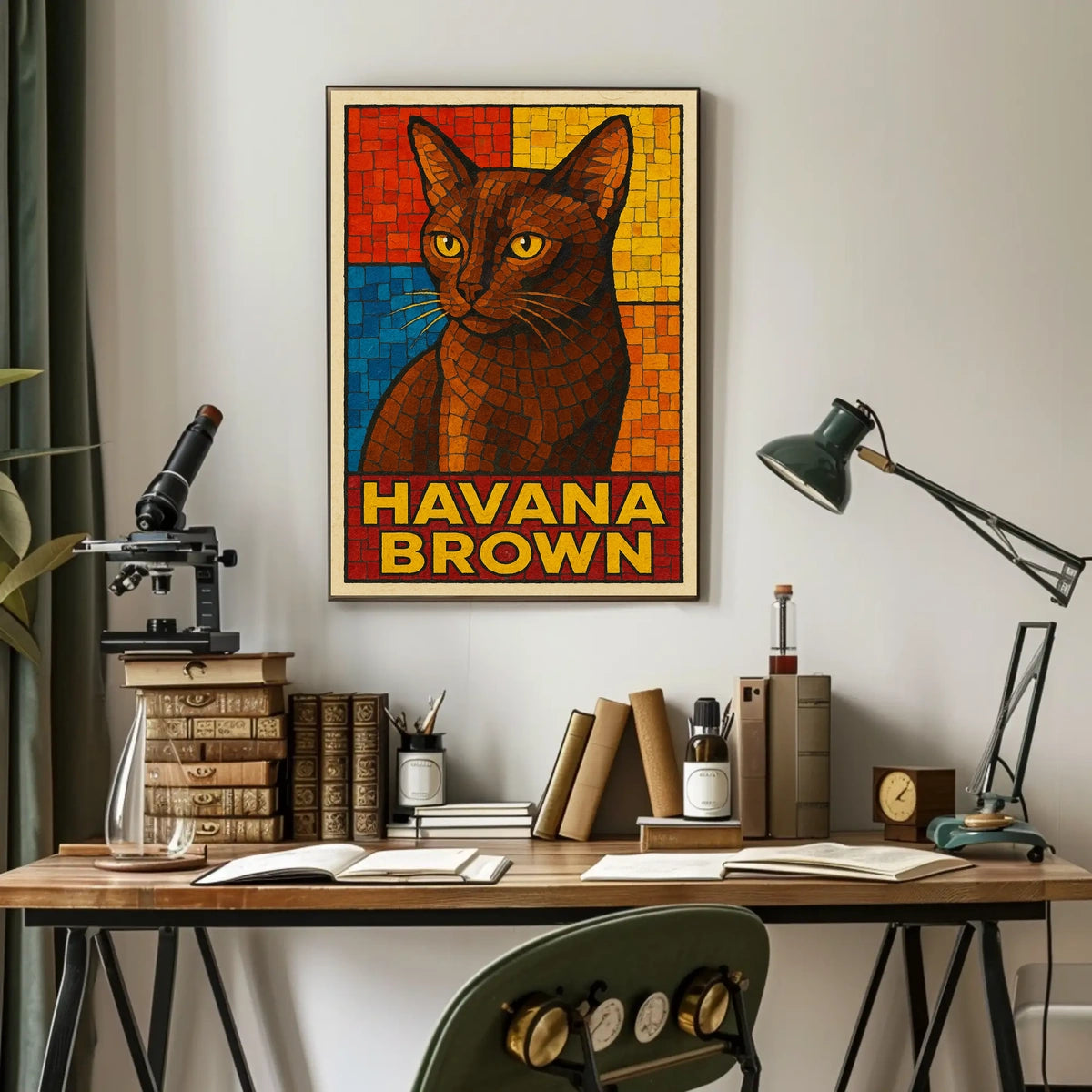 Havana Brown Cat Art Poster