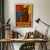 Havana Brown Cat Art Poster