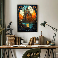 Enchanted Castle At Sunset Poster